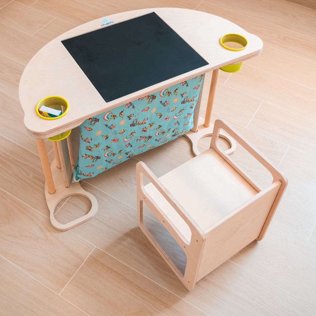 Magic Table (Dondolo Montessori + Tavolino multifunzione + Sedia)